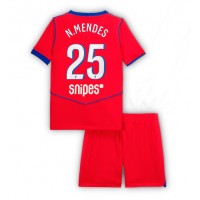 Paris Saint-Germain Nuno Mendes #25 Tretí Detský futbalový dres 2025-26 Krátky Rukáv (+ trenírky)